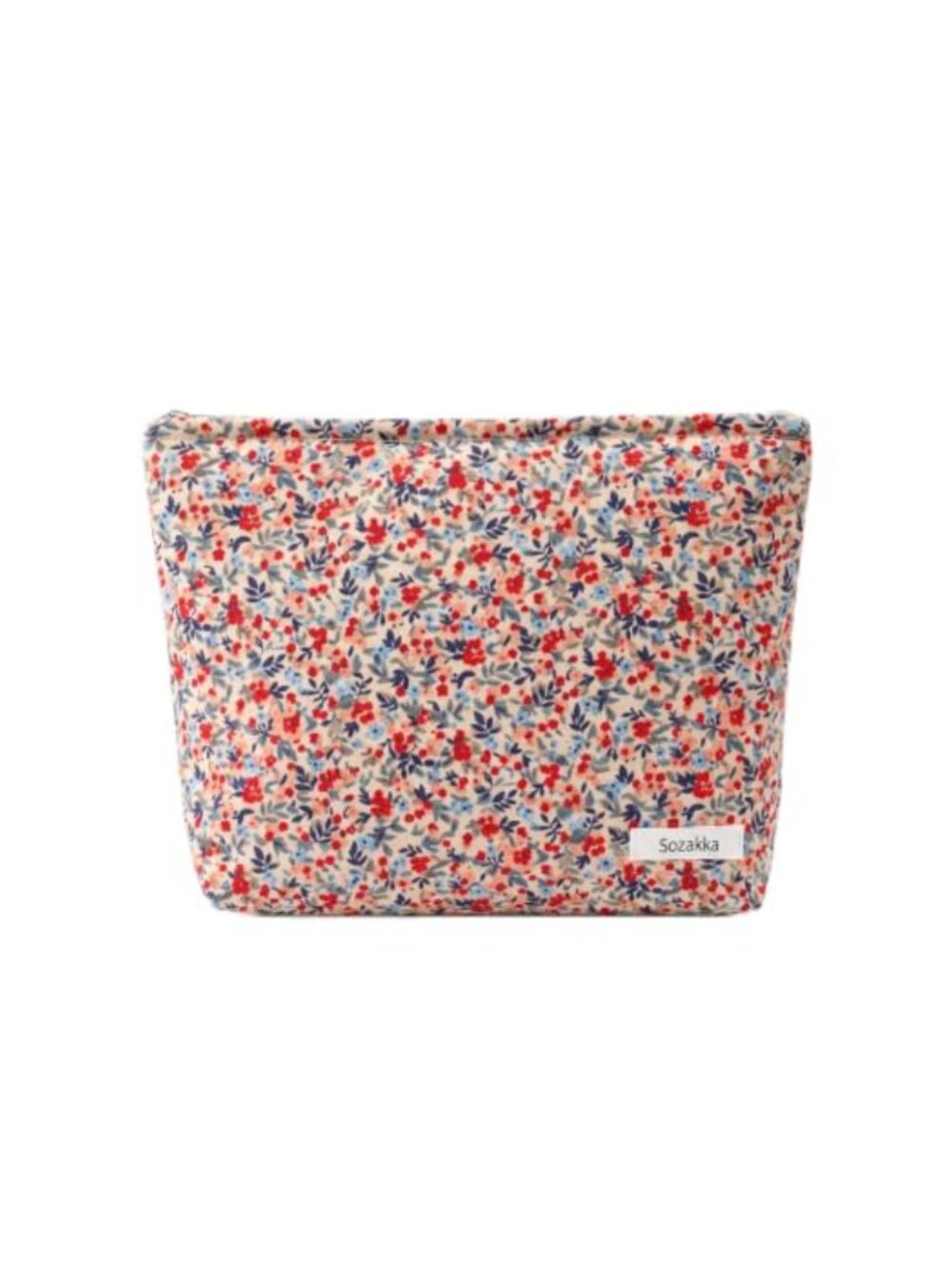 Corduroy Makeup Bag Vintage Floral Jacquard Travel Toiletry Storage Bag